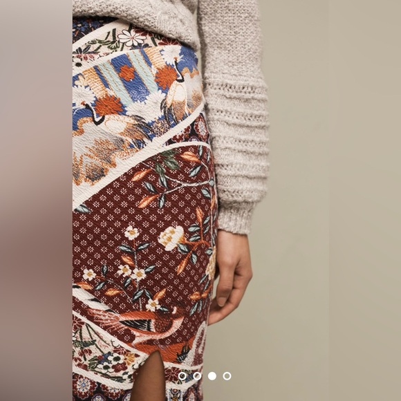 Anthropologie Maeve Vannia Asian Pencil Skirt - Picture 5 of 8